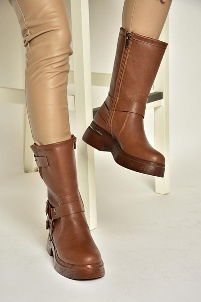 Fox Shoes Τ 996333009   Γυναικείες μπότες Tan Thick Sole