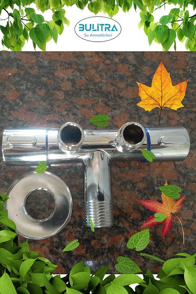 BULİTRA Su Armatürleri Double Outlet Bidet Tap - Intermediate Tap 1/2' to 3/8 Open/Close 1St Quality