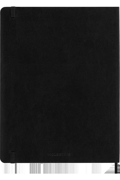 Moleskine دفتر ملاحظات أسود بغطاء ناعم كبير جدًا - مربعات 7247