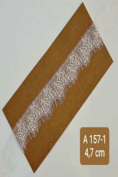 KARAASLAN Beyaz Sakallı Kirpikli Dantel 4.7 Cm (3 MT)