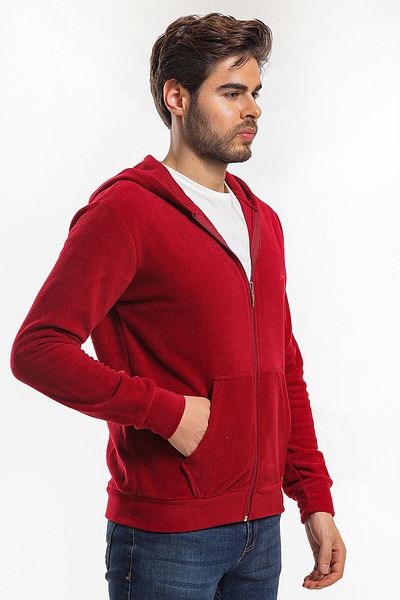 Slazenger Lână pentru bărbați Samson Claret Red Winter Fleece