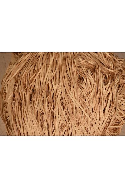 AKÇA TEKSTİL Rope Model Gold Color Rope Curtain 180 cm Width 280 cm Length 2 mm in Stripes Ready String Curtain