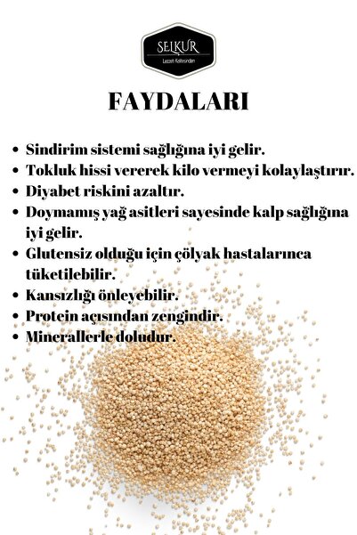 SELKUR Kinoa Tohumu,kaz Ayağı,quinoa 200gr