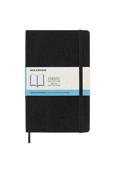 Moleskine Caiet cu puncte Copertă moale L Dimensiune Negru