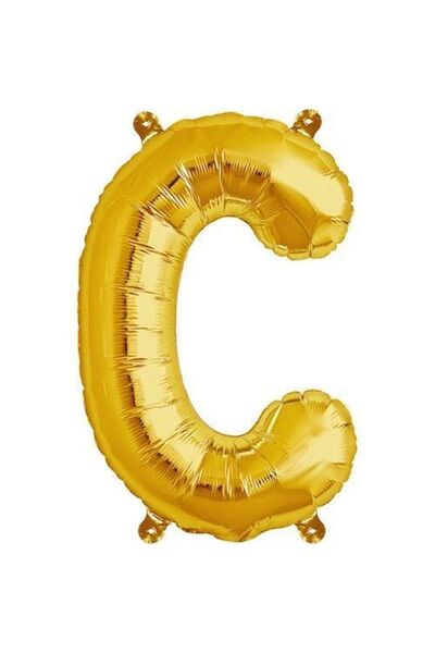 HKNYS بالون فويل ذهبي اللون بحرف C - 100 سم - بالون فويل اسم الحرف