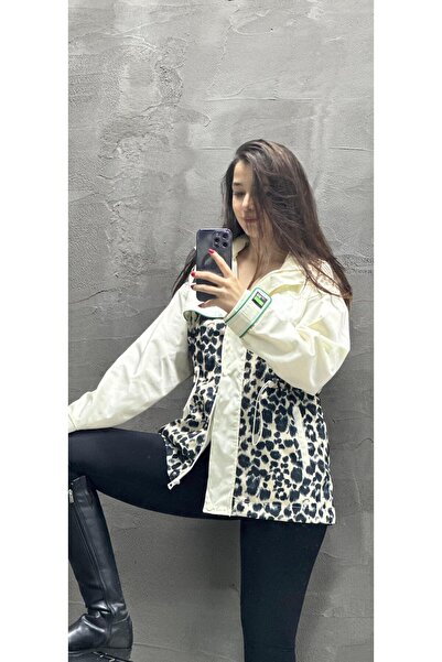 Yeys Leopard Patterned Raincoat Jacket