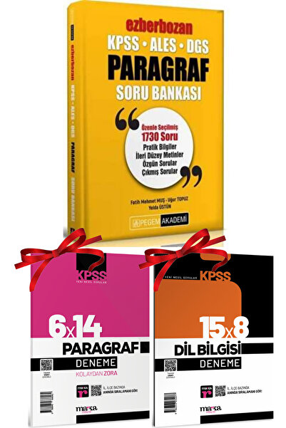 Pegem Akademi Yayıncılık KPSS ALES DGS Ezberbozan Paragraf Soru Bankası+Marka...