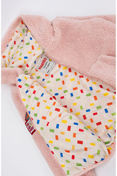 Haribo Çocuk Kapşonlu Welsoft Polar Pembe