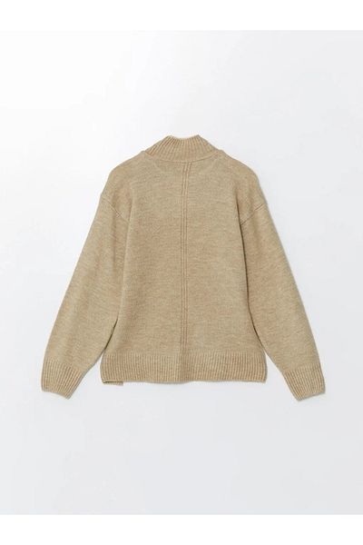 LC Waikiki Lcw Comfort Beige Half Turtleneck Women's Knitwear Sweater