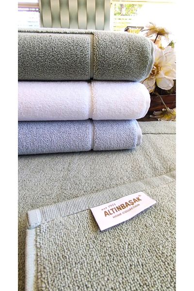 Altınbaşak 50X90Cm Large Luxury Foot Towel - 3 Piece Set, Foot Mat and Bathroom Sink Mat