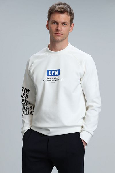 Lufian Ανδρικό φούτερ Maddox Off White