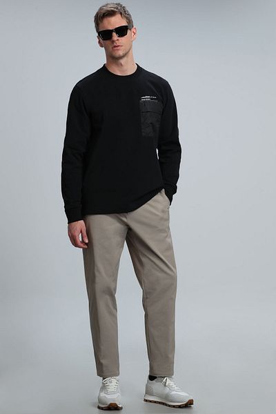 Lufian Eldon Herren-Sweatshirt Schwarz