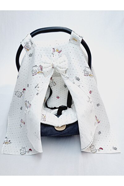 Yada Baby %100 Organik Pamuklu Kumaştan Müslin Tek Kat Minderli Puset Örtüsü ...