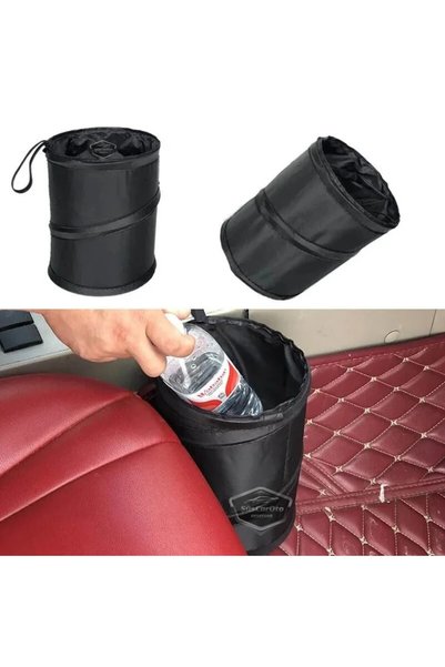 caralp Portable and Portable Collapsible Trash Can - Car Ashtray Organizer Function