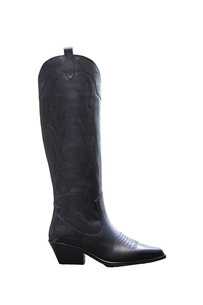 KARVENSHOES Каубойски ботуши от естествена кожа в черно - 676