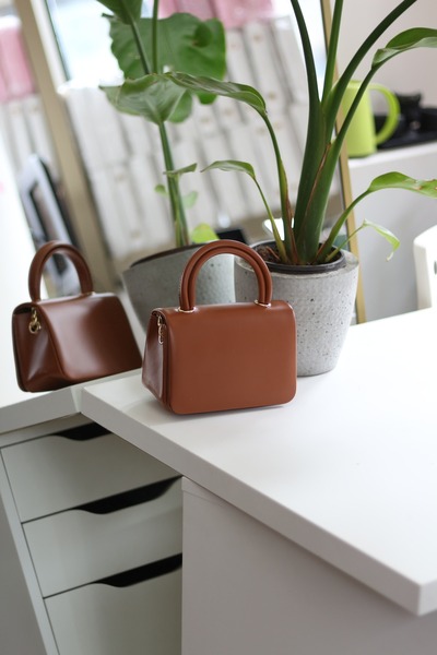 Moom Bag Γυναικεία Tan Handle Chain Λεπτομερής τσάντα χεριών & ώμου