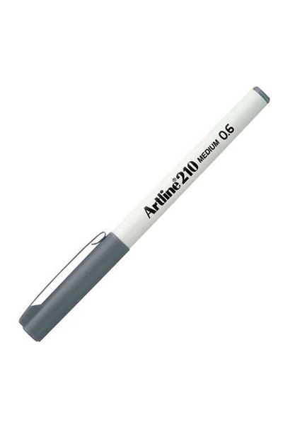 artline 0.6mm Gray Ek-210n Felt Tip Writing Pen