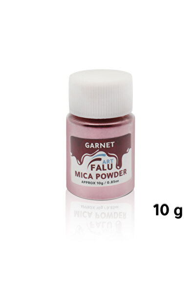 Falu Art مسحوق الميكا 10 جرام للراتنج والشموع والصابون - أحمر