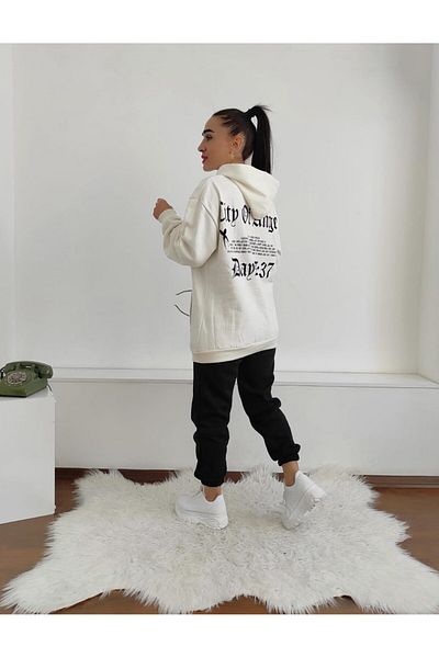 6 butik altı üstü butik Σετ αθλητικών φόρμας Fear Flame Print