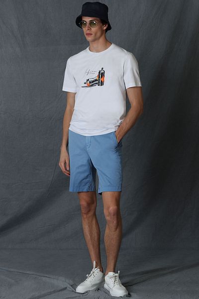 Lufian Andy Modernes Grafik-T-Shirt Weiß