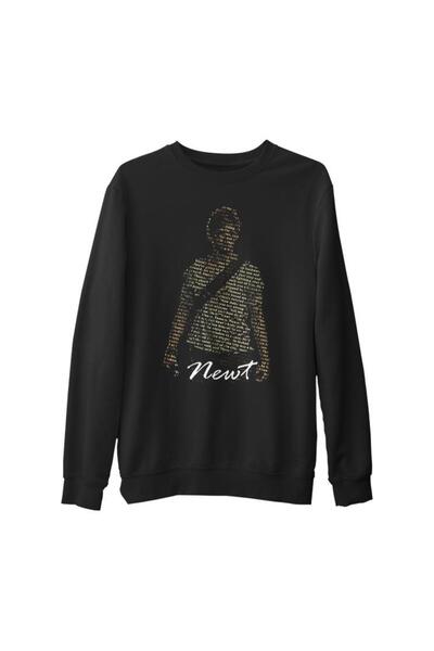 Lord T-Shirt The Maze Runner - Newt Siyah Erkek Kalın Sweatshirt