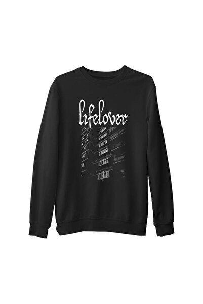 Lord T-Shirt Lifelover Siyah Erkek Kalın Sweatshirt