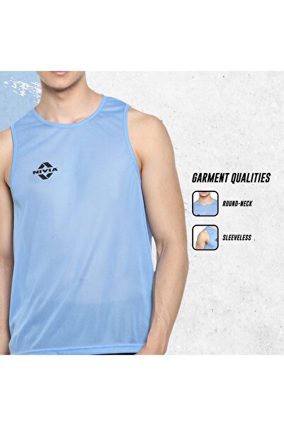 Nivia 5064 Polyester Air Strike Training Bibs (Blue)  | For Training Football | Soccer | Rugby