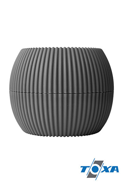 ToXA 4 Adet 0.15 Litre Antrasit Mini Mercan No1 Kaktüs Sukulent Saksısı Minik Plastik Saksı 88x68mm