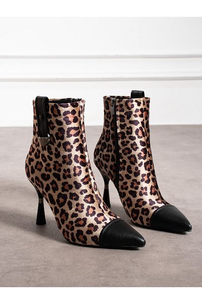 Alemdar Shoes Γυναικείες μπότες με τακούνι PARİSSE Leopard