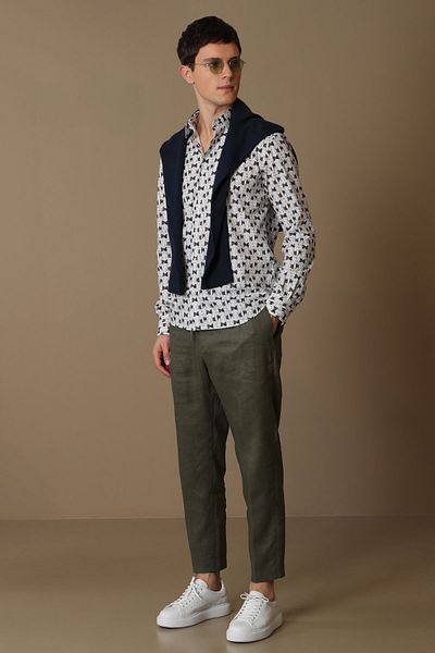 Lufian Jakob Herren Smart Shirt Slim Fit Grün
