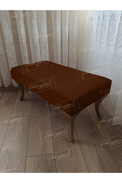 aldagelsin Ayak Ucu Kapı Önü Antre Düz Bench Puf Orta Sehpa Gold Ayak (90*45)