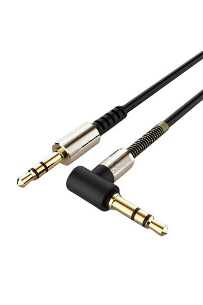 FRD GROUP 3.5mm Aux Cable Jack Male to Male L Type 1 Meter Audio Transfer Cable (5235)