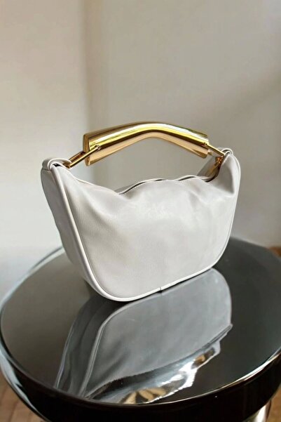 Glemix تصميم الذهب الأبيض - حقيبة يد وكتف نسائية بمقبض