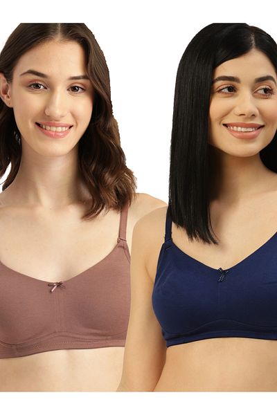 Leading Lady By Styli عبوة من قطعتين - حمالة صدر قطنية سادة بدون أسلاك