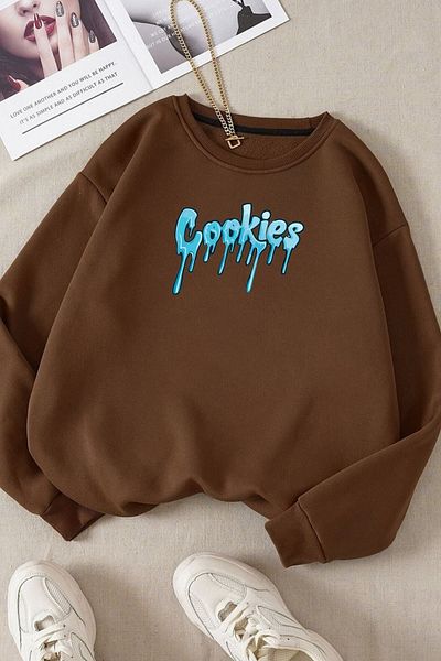 Moda Glo Βαμβακερό φούτερ με στάμπα Unisex Cookies