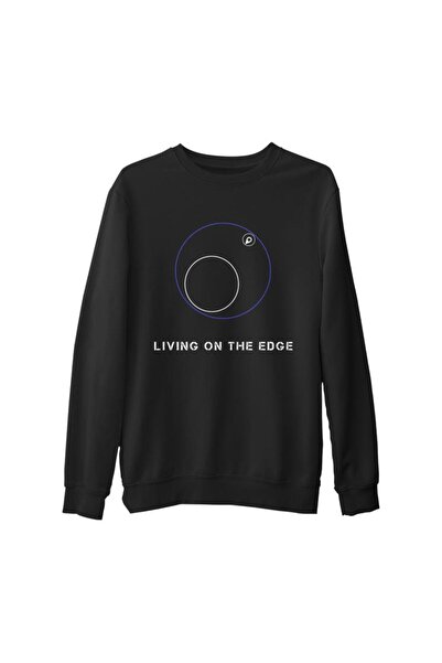 Lord T-Shirt Pubg - Living On The Edge Siyah Erkek Kalın Sweatshirt