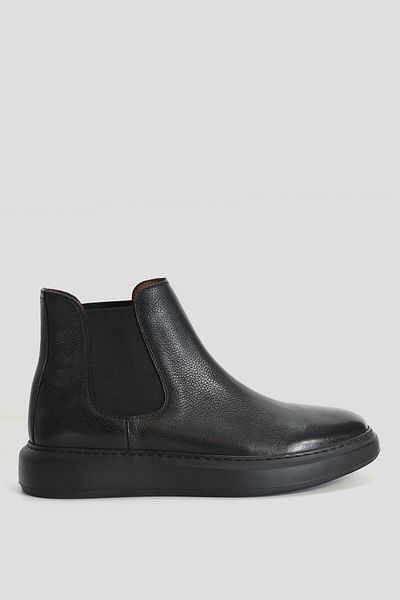 Lufian Lofty Herren Lederstiefel Schwarz
