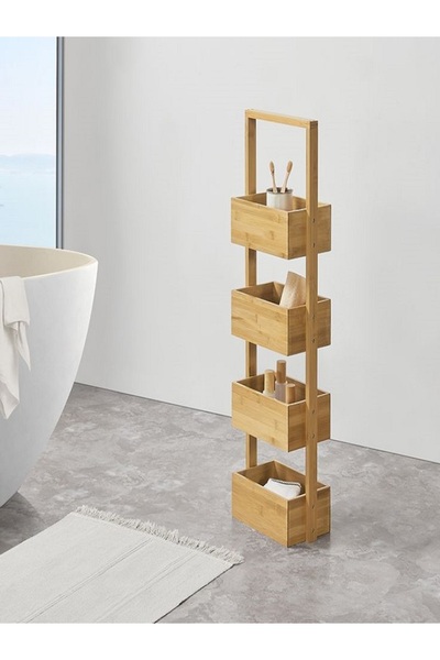 shardywood 4 Katlı Banyo Ve Mutfak Raf Ünitesi Ve Mutfak Düzenleyici Şampuanl...