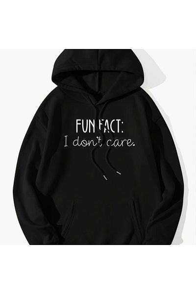 Moda Glo Hanorac unisex Fun Fact scris