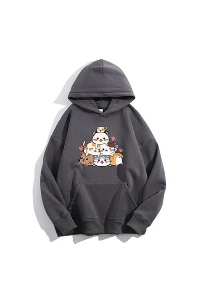 Moda Glo Φούτερ με κουκούλα Unisex Cat
