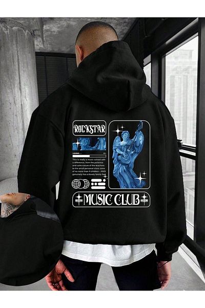 Moda Glo Hanorac scris unisex Music Club