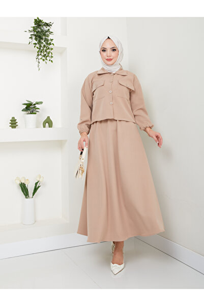 VOLT CLOTHİNG Női sapkás ing szoknya szett