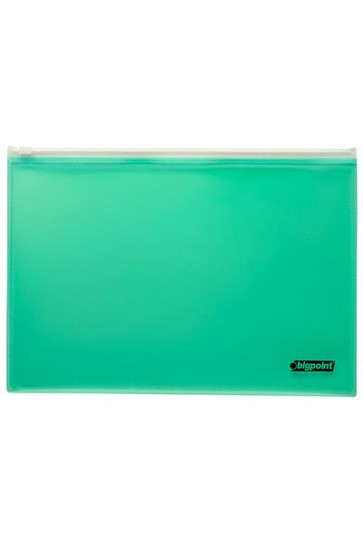 Bigpoint Green A4 Pp Document File - 12 Ziplock Bags