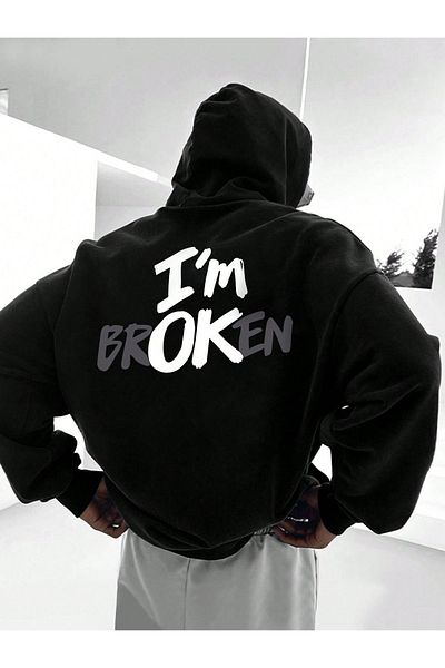 Moda Glo Hanorac unisex I'm Ok Written