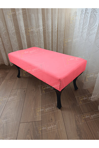 aldagelsin Ayak Ucu Kapı Önü Antre Düz Bench Puf Orta Sehpa Siyah Ayak (90*45)