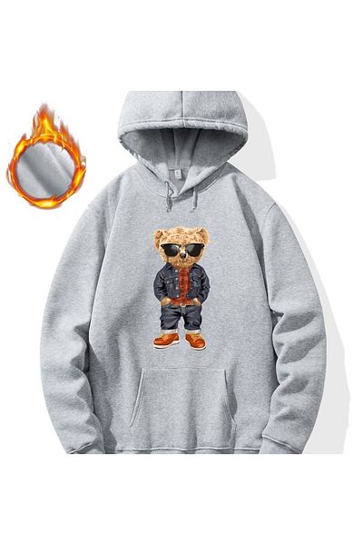 Moda Glo Φούτερ με στάμπα Unisex Glasses Bear
