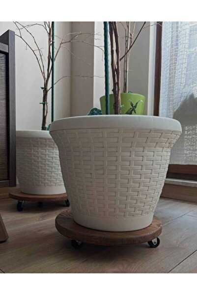 inci mobilya ahşap Ahşap Saksı Tüp Damacana Altlığıı Kırılmaz Bilyalı Tekerlek