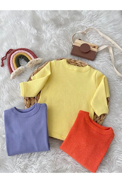 AKİF GİYİM Unisex 3 Piece Cotton Long Sleeve Badi