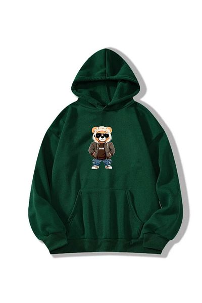 Moda Glo Φούτερ με κουκούλα Unisex Bruh Bear
