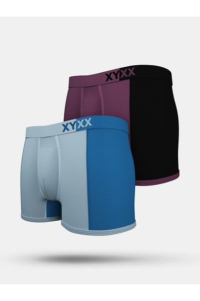 XYXX By Styli Pack of 2 - Colorblock Modal Trunks